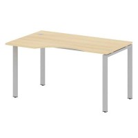 Metal System Style БП.СА-2 Л (Акация лорка/серый) Стол криволинейный левый на П-образном м/к