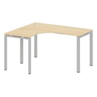 Metal System Style БП.СА-3 Л (Акация лорка/серый) Стол криволинейный левый на П-образном м/к