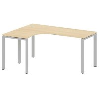 Metal System Style БП.СА-4 Л (Акация лорка/серый) Стол криволинейный левый на П-образном м/к