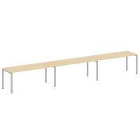 Metal System Style БП.СМ-3.5 (Акация лорка/серый) Рабочая станция на 3 раб.места на П-образном м/к