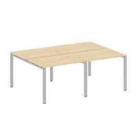 Metal System Style БП.СМ-4.1 (Акация лорка/серый) Рабочая станция на 4 раб.места на П-образном м/к