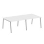 Metal System Style БА.ПРГ-2.2 (Белый/серый) Переговорный стол (2 столешницы) на А-образном м/к