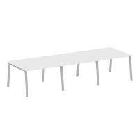 Metal System Style БА.ПРГ-3.2 (Белый/серый) Переговорный стол (3 столешницы) на А-образном м/к
