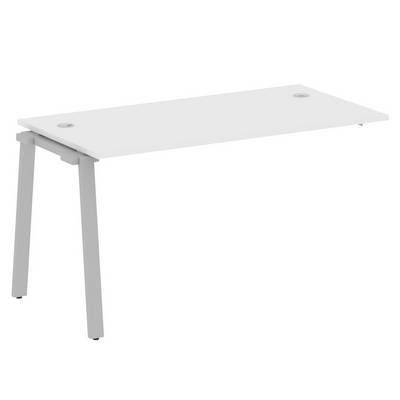 Metal System Style БА.ПРС-СП-1.3 (Белый/серый) Проходной наборный элемент рабочей станции на А-образном м/к (проходная опора Б.ОСП-72, столешница, комплект траверс)