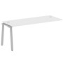 Metal System Style БА.ПРС-СП-1.5 (Белый/серый) Проходной наборный элемент рабочей станции на А-образном м/к (проходная опора Б.ОСП-72, столешница, комплект траверс)