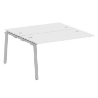 Metal System Style БА.ПРС-СП-2.3 (Белый/серый) Проходной наборный элемент рабочей станции на А-образном м/к (проходная опора Б.ОСП-147, две столешницы, два комплекта траверс)