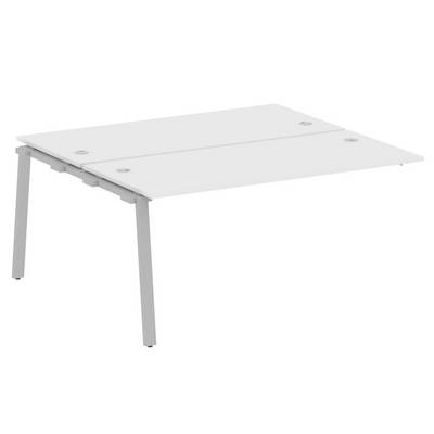 Metal System Style БА.ПРС-СП-2.4 (Белый/серый) Проходной наборный элемент рабочей станции на А-образном м/к (проходная опора Б.ОСП-147, две столешницы, два комплекта траверс)