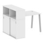 Metal System Style БА.РС-СШК-3.1 (Белый/серый) Стол письменный на А-образном м/к с опорным шкафом-купе