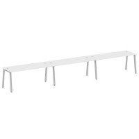 Metal System Style БА.СМ-3.5 (Белый/серый) Рабочая станция на 3 раб.места на А-образном м/к