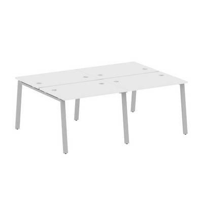 Metal System Style БА.СМ-4.1 (Белый/серый) Рабочая станция на 4 раб.места на А-образном м/к