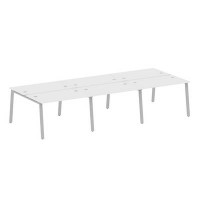 Metal System Style БА.СМ-6.2 (Белый/серый) Рабочая станция на 6 раб.мест на А-образном м/к