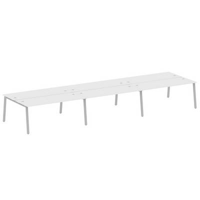 Metal System Style БА.СМ-6.5 (Белый/серый) Рабочая станция на 6 раб.мест на А-образном м/к