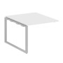 Metal System Style БО.ППРГ-1 (Белый/серый) Проходной наборный элемент переговорного стола на О-образном м/к (проходная опора Б.ОСП-123, столешница, два комплекта траверс)