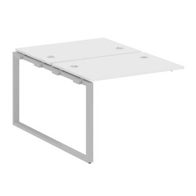 Metal System Style БО.ПРС-СП-2.1 (Белый/серый) Проходной наборный элемент рабочей станции на О-образном м/к (проходная опора Б.ОСП-147, две столешницы, два комплекта траверс)