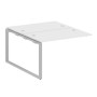 Metal System Style БО.ПРС-СП-2.2 (Белый/серый) Проходной наборный элемент рабочей станции на О-образном м/к (проходная опора Б.ОСП-147, две столешницы, два комплекта траверс)