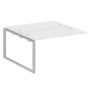 Metal System Style БО.ПРС-СП-2.3 (Белый/серый) Проходной наборный элемент рабочей станции на О-образном м/к (проходная опора Б.ОСП-147, две столешницы, два комплекта траверс)