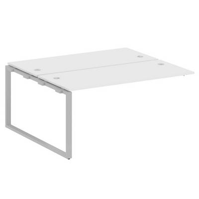 Metal System Style БО.ПРС-СП-2.4 (Белый/серый) Проходной наборный элемент рабочей станции на О-образном м/к (проходная опора Б.ОСП-147, две столешницы, два комплекта траверс)