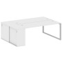 Metal System Style БО.РС-СШК-1.5 (Белый/серый) Рабочая станция на О-образном м/к с опорным шкафом-купе