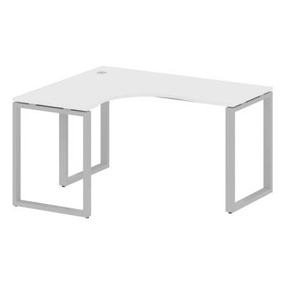 Metal System Style БО.СА-3 Л (Белый/серый) Стол криволинейный левый на О-образном м/к