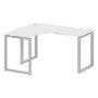 Metal System Style БО.СА-3 Л (Белый/серый) Стол криволинейный левый на О-образном м/к