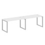 Metal System Style БО.СМ-2.3 (Белый/серый) Рабочая станция на 2 раб.места на О-образном м/к