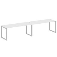 Metal System Style БО.СМ-2.5 (Белый/серый) Рабочая станция на 2 раб.места на О-образном м/к