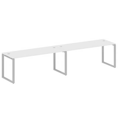 Metal System Style БО.СМ-2.5 (Белый/серый) Рабочая станция на 2 раб.места на О-образном м/к