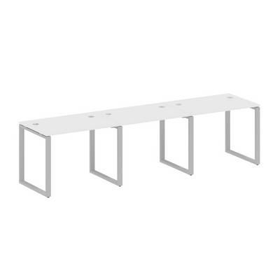 Metal System Style БО.СМ-3.1 (Белый/серый) Рабочая станция на 3 раб.места на О-образном м/к