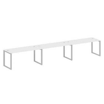 Metal System Style БО.СМ-3.4 (Белый/серый) Рабочая станция на 3 раб.места на О-образном м/к