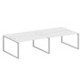 Metal System Style БО.СМ-4.4 (Белый/серый) Рабочая станция на 4 раб.места на О-образном м/к