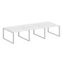 Metal System Style БО.СМ-6.2 (Белый/серый) Рабочая станция на 6 раб.мест на О-образном м/к
