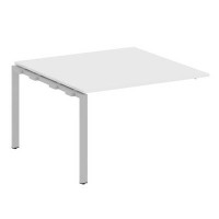 Metal System Style БП.ППРГ-2 (Белый/серый) Проходной наборный элемент переговорного стола на П-образном м/к (проходная опора Б.ОСП-123, столешница, два комплекта траверс)