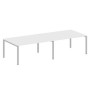 Metal System Style БП.ПРГ-2.4 (Белый/серый) Переговорный стол (2 столешницы) на П-образном м/к
