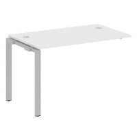 Metal System Style БП.ПРС-СП-1.2 (Белый/серый) Проходной наборный элемент рабочей станции на П-образном м/к (проходная опора Б.ОСП-72, столешница, комплект траверс)