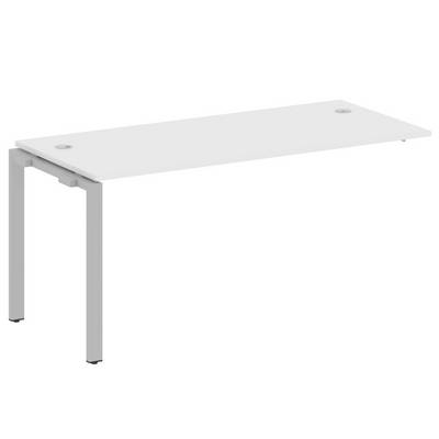 Metal System Style БП.ПРС-СП-1.4 (Белый/серый) Проходной наборный элемент рабочей станции на П-образном м/к  (проходная опора Б.ОСП-72, столешница, комплект траверс)