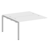 Metal System Style БП.ПРС-СП-2.3 (Белый/серый) Проходной наборный элемент рабочей станции  на П-образном м/к  (проходная опора Б.ОСП-147, две столешницы, два комплекта траверс)