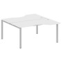 Metal System Style БП.РАС-СА-2.1 (Белый/серый) Рабочая станция криволинейная на П-образном м/к