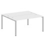 Metal System Style БП.РАС-СП-2.4 (Белый/серый) Рабочая станция на П-образном м/к