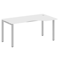 Metal System Style БП.СА-1 Пр (Белый/серый) Стол криволинейный правый на П-образном м/к
