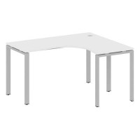 Metal System Style БП.СА-3 Пр (Белый/серый) Стол криволинейный правый на П-образном м/к