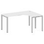 Metal System Style БП.СА-4 Пр (Белый/серый) Стол криволинейный правый на П-образном м/к