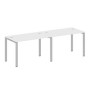 Metal System Style БП.СМ-2.2 (Белый/серый) Рабочая станция на 2 раб.места на П-образном м/к