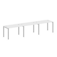 Metal System Style БП.СМ-3.2 (Белый/серый) Рабочая станция на 3 раб.места на П-образном м/к