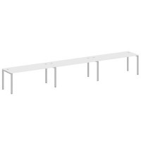 Metal System Style БП.СМ-3.5 (Белый/серый) Рабочая станция на 3 раб.места на П-образном м/к