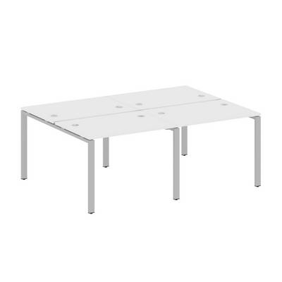 Metal System Style БП.СМ-4.1 (Белый/серый) Рабочая станция на 4 раб.места на П-образном м/к