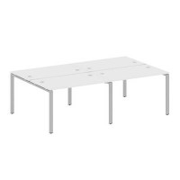 Metal System Style БП.СМ-4.2 (Белый/серый) Рабочая станция на 4 раб.места на П-образном м/к