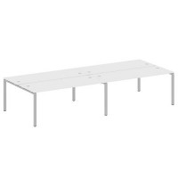 Metal System Style БП.СМ-4.5 (Белый/серый) Рабочая станция на 4 раб.места на П-образном м/к