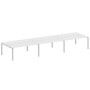 Metal System Style БП.СМ-6.5 (Белый/серый) Рабочая станция на 6 раб.мест на П-образном м/к