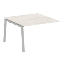 Metal System Style БА.ППРГ-2 (Дуб Наварра/серый) Проходной наборный элемент переговорного стола на А-образном м/к (проходная опора Б.ОСП-123, столешница, два комплекта траверс)