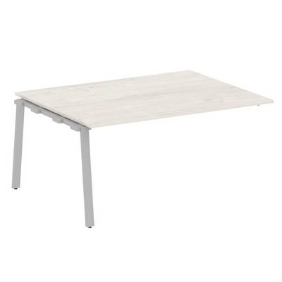 Metal System Style БА.ППРГ-4 (Дуб Наварра/серый) Проходной наборный элемент переговорного стола на А-образном м/к (проходная опора Б.ОСП-123, столешница, два комплекта траверс)